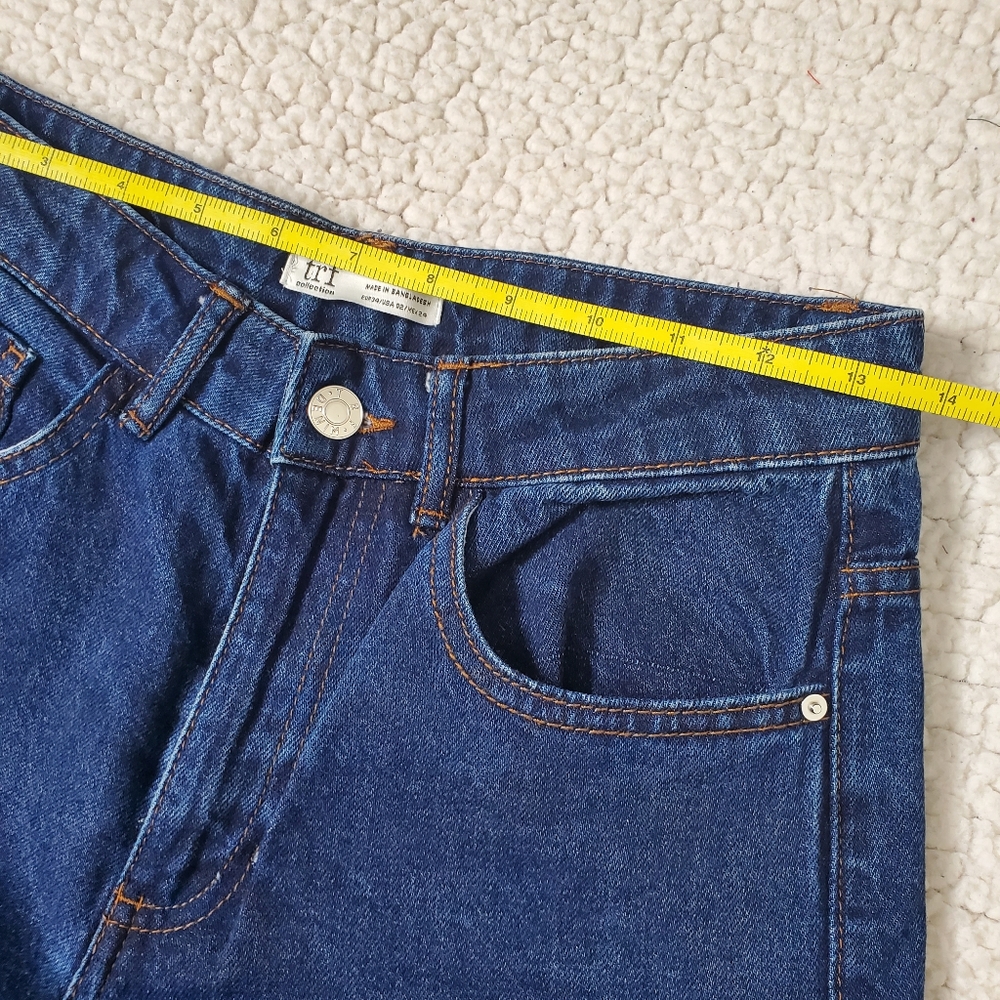 Zara TRF Collection Wide Leg Cropped Jeans Size 2 - Picture 9 of 12